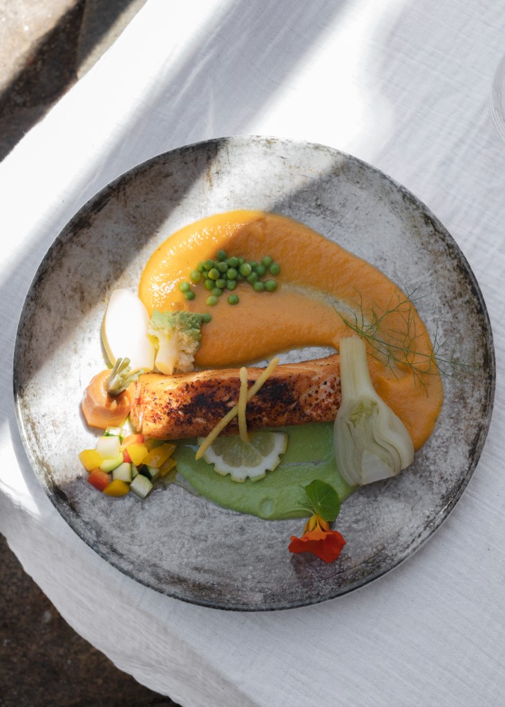 Poisson sauce bicolore