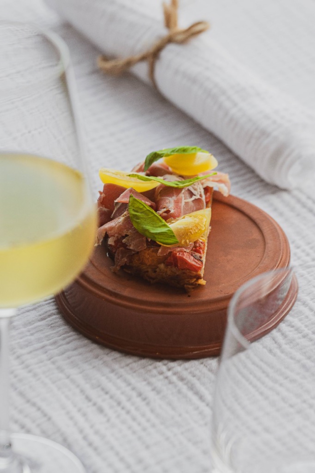 Mise en bouche jambon et tomates